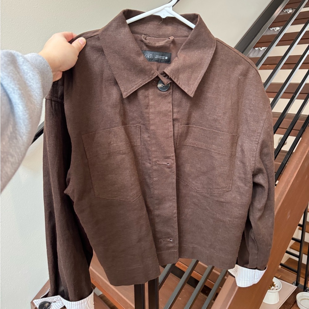 Zara linen shacket